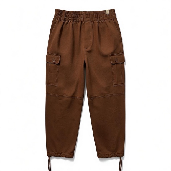 FOREVER 21 Brown Cargo Jogger Pants M | Y2K Athleisure Utility Streetwear Urban - Picture 4 of 11